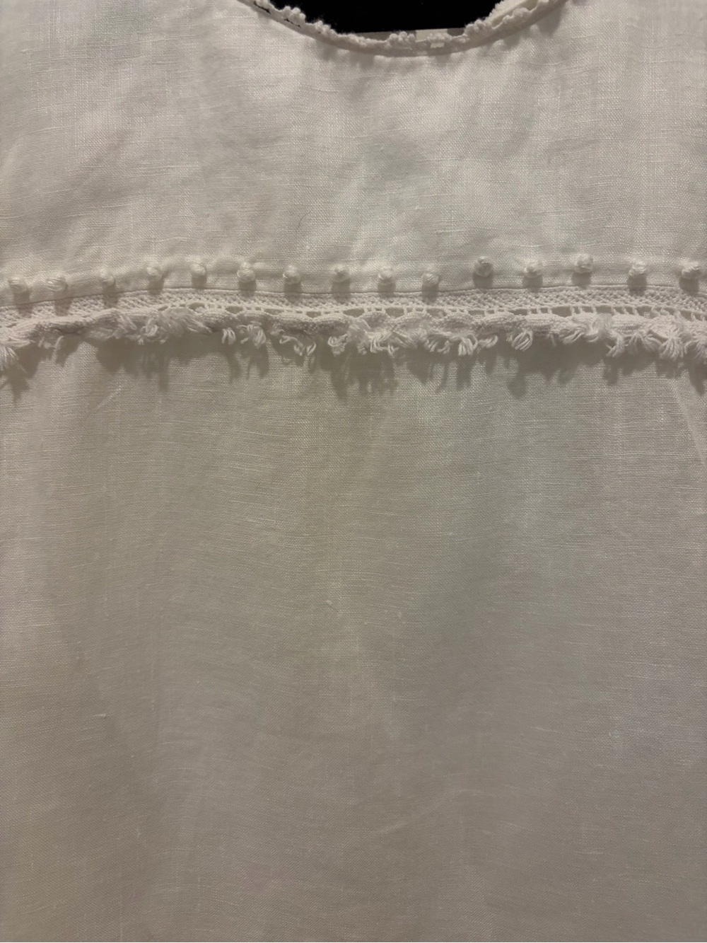 J. Crew White Long-Sleeve Linen-Blend Peasant Blouse Size 4 - Picture 4 of 10